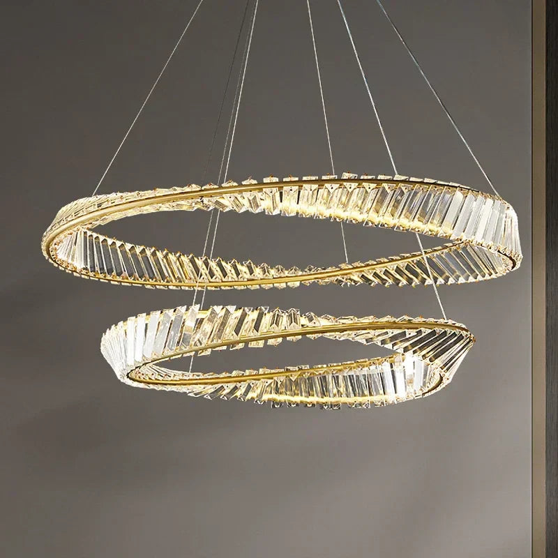 Crystal Gold Pendant Chandelier