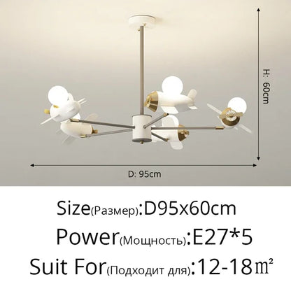 DecorBites™ Helicopter Chandeliers: Indoor Hanging Lights for Kids' Bedrooms and Living Rooms
