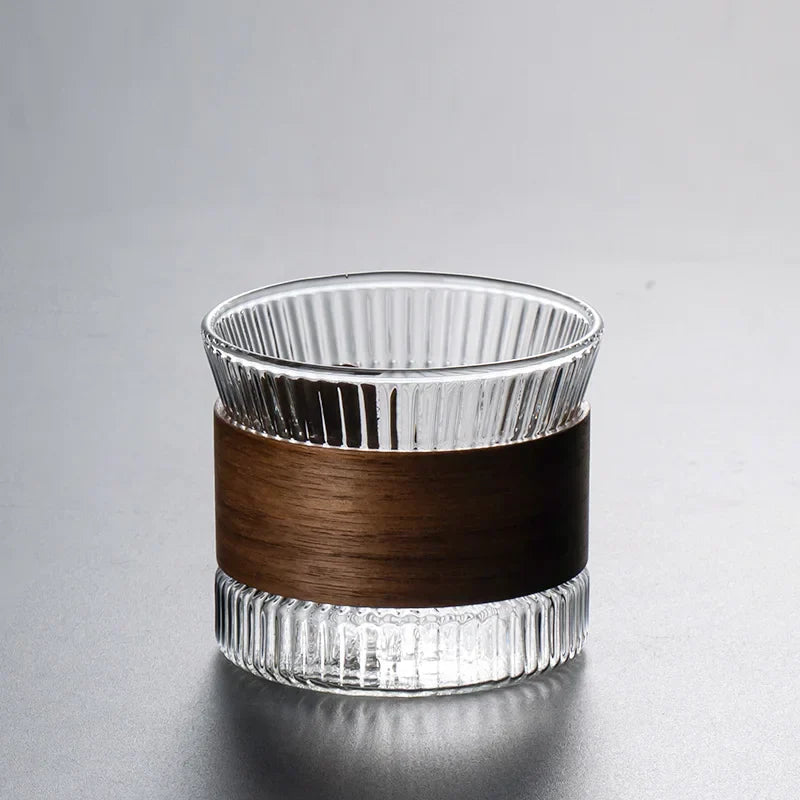 Glass Walnut Tea Cup Set 300ml Set Of 6