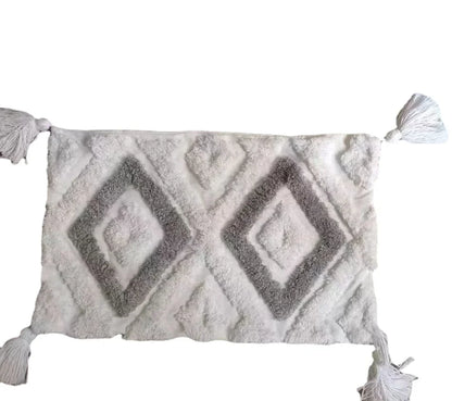 DecorBites™ Geometric Tufted Tassel Cushion Cover 30x50cm
