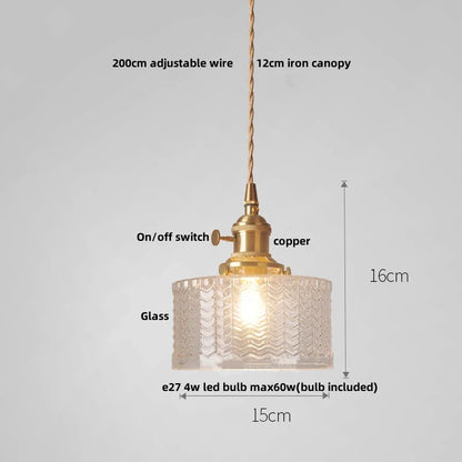 DecorBites™ Green Glass LED Pendant Light: Nordic Modern Hanging Lamp for Dining & Bedroom