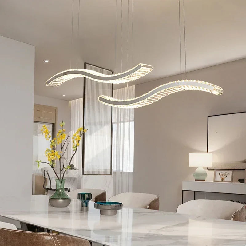 DecorBites™ Crystal LED Ceiling Chandeliers for Elegant Dining Room Decor