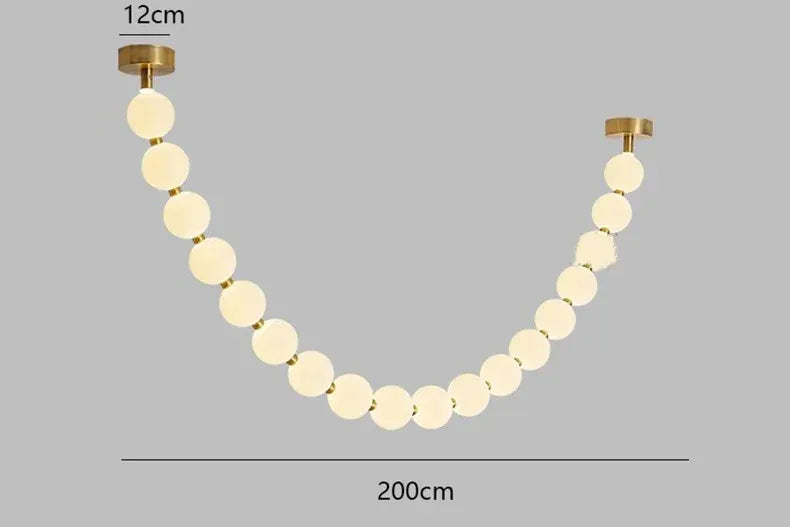 Nordic Beaded Alloy Pendant Light