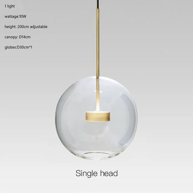 DecorBites™ Glass Bubble Ball LED Chandelier Mickey Light for Restaurant, Bar, and Store