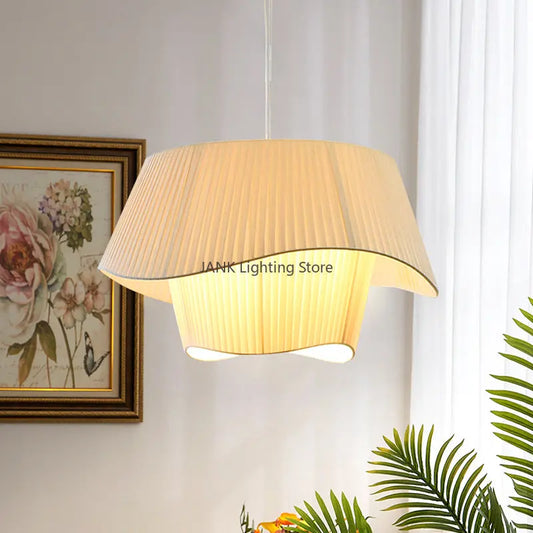 DecorBites™ Cream White Double Pendant Lamp for Elegant Living Spaces