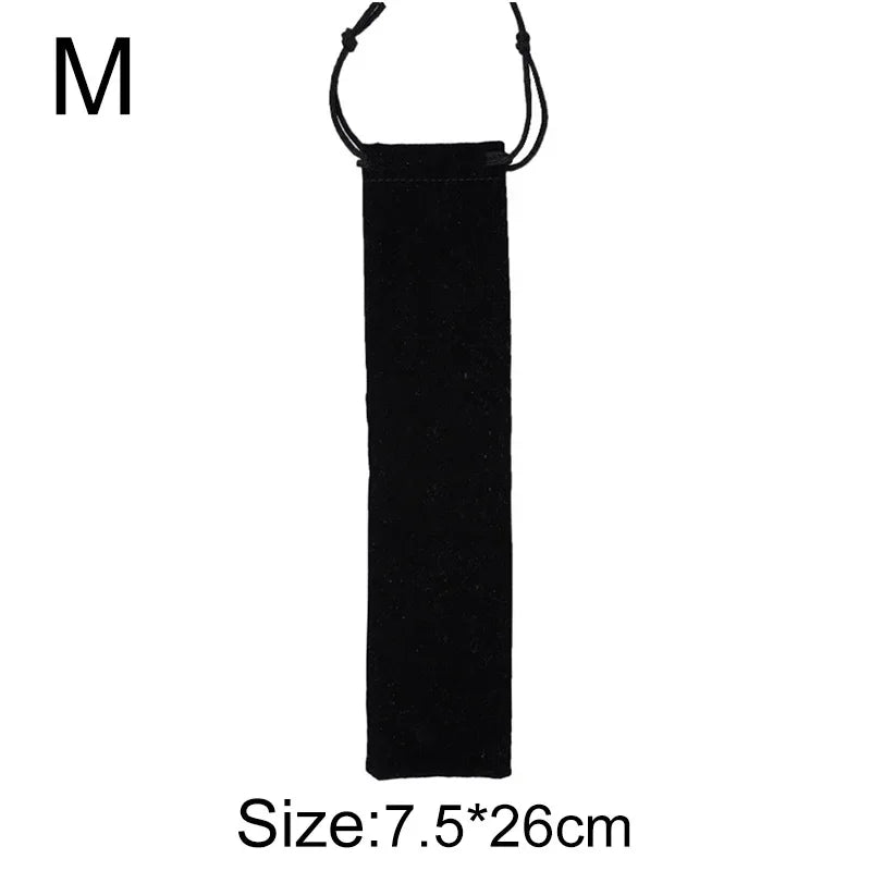 DecorBites™ Cotton Linen Cutlery Case Drawstring Bag for Travel and Home Dining
