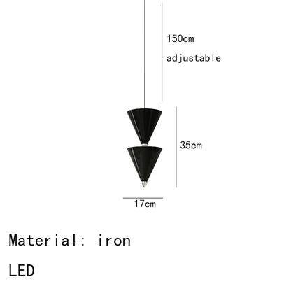 DecorBites™ Gold Black Cone LED Pendant Lamp for Stylish Home and Shop Lighting