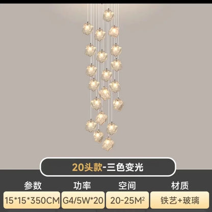 DecorBites™ Cube Chandelier Pendant Lights for Restaurant Loft Stairwell Bedroom Art Décor