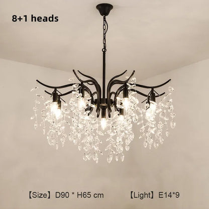 DecorBites™ Crystal Branch Chandelier: Modern Minimalist Luxury Lighting for Living Room and Bedroom