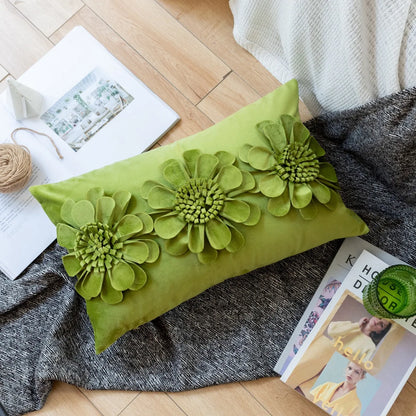 DecorBites™ Handmade Flower Cushion Cover - Elegant Home Decor Pillows