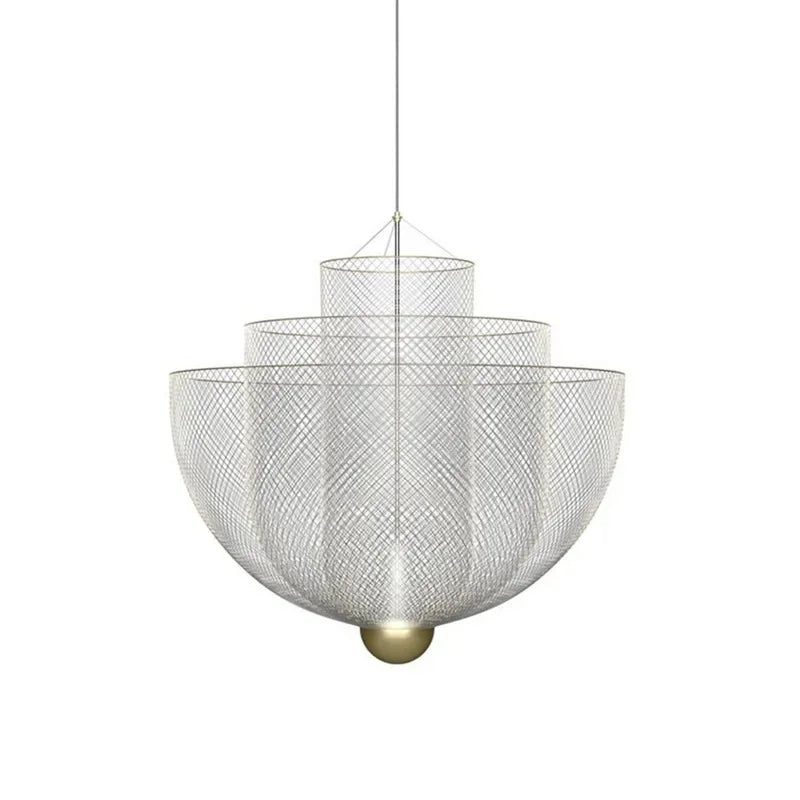 DecorBites™ Geometric Iron Chandelier | Nordic Loft Pendant Light Fixture