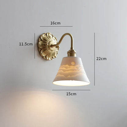 DecorBites™ Frosted Glass LED Wall Light Switch Socket Copper Lampara Pared