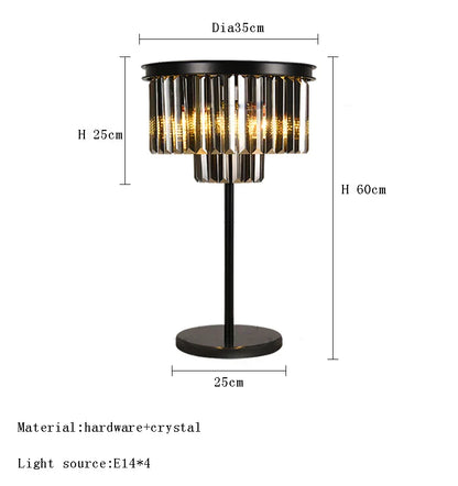 DecorBites™ Gray Crystal Black Standing Light - Modern Luxury Classic Living Room Decor