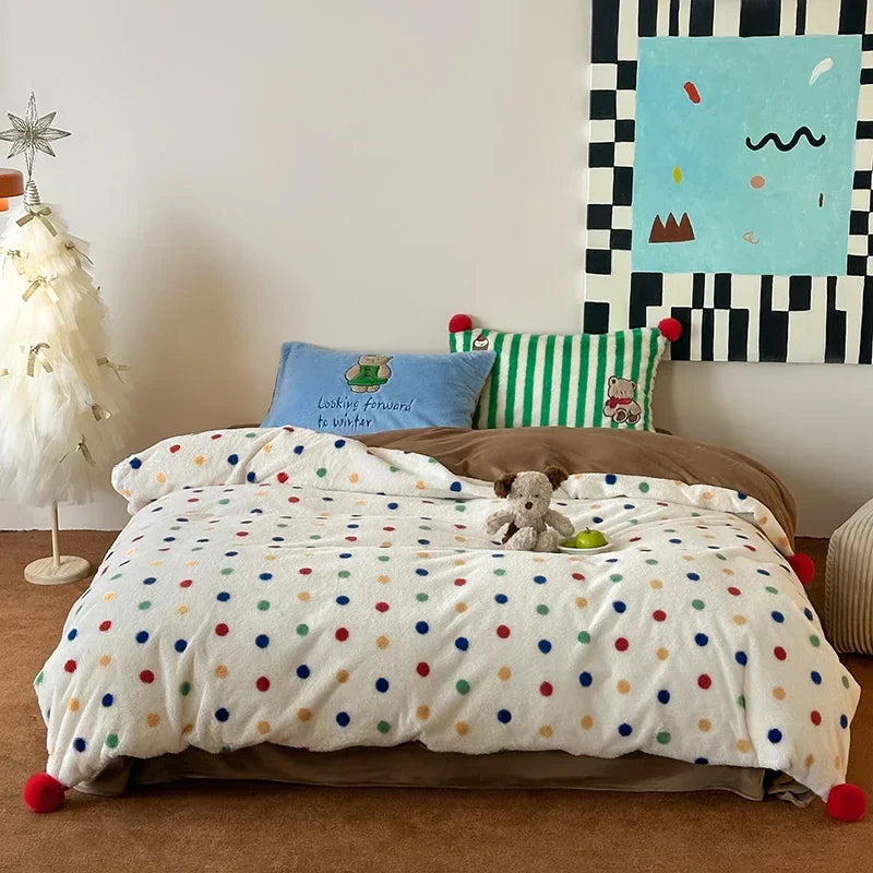 Embroidered Velvet Duvet Set
