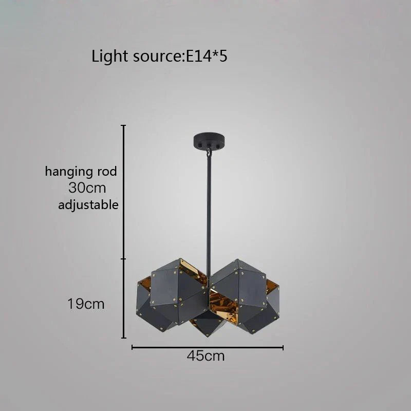 DecorBites™ Cube LED Pendant Light: Art Deco Hanging Lamp for All-Match Style