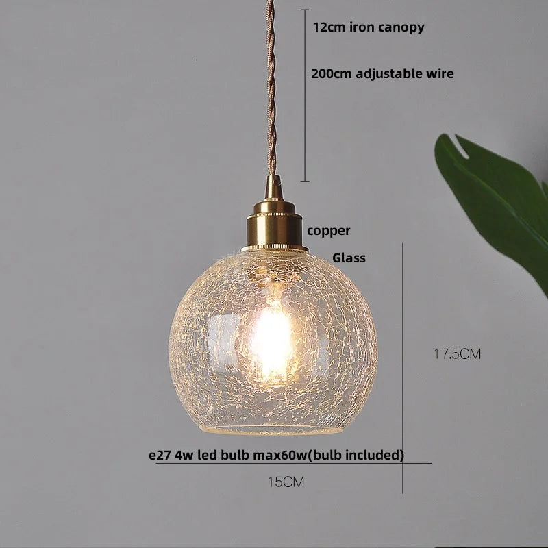 DecorBites™ Clear Glass LED Pendant Lamp for Dining Coffee Restaurantr Aisle - Modern Nordic Design