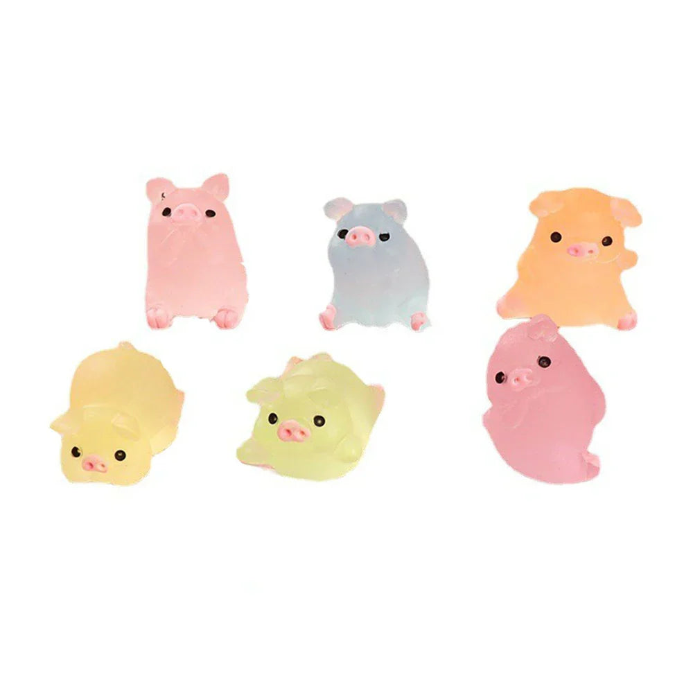 Resin Pig Terrarium Figures
