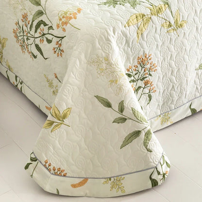DecorBites™ Cotton Quilted Bedspread Bed Cover Set for Queen King Double Bed