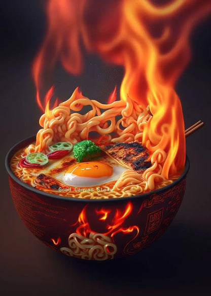 DecorBites™ Japanese Food Neon Posters Canvas Painting for Home Kitchen Decor