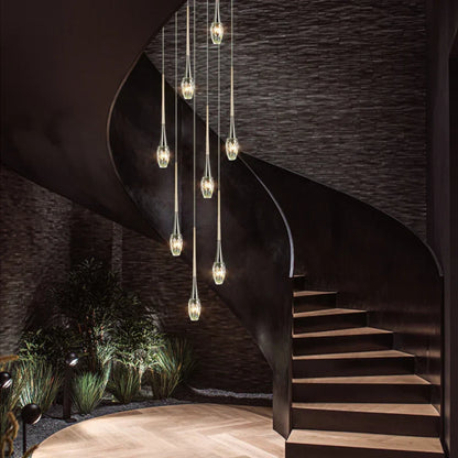 DecorBites™ Elegant Crystal Chandelier for Duplex Villa, Restaurant, and Living Room