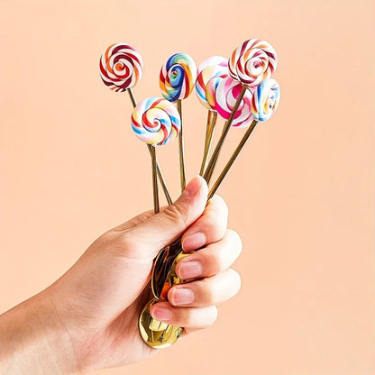 DecorBites™ 4PCS Stainless Steel Creative Candy Donut Dessert Fork and Coffee Spoon Set