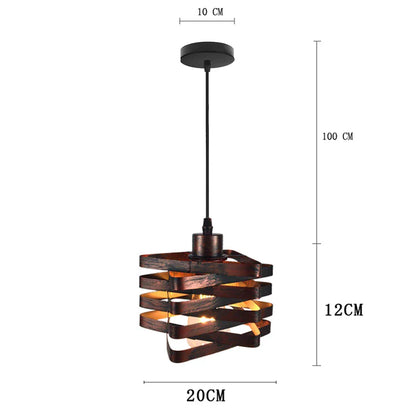 Industrial Vintage Black Iron Pendant Light