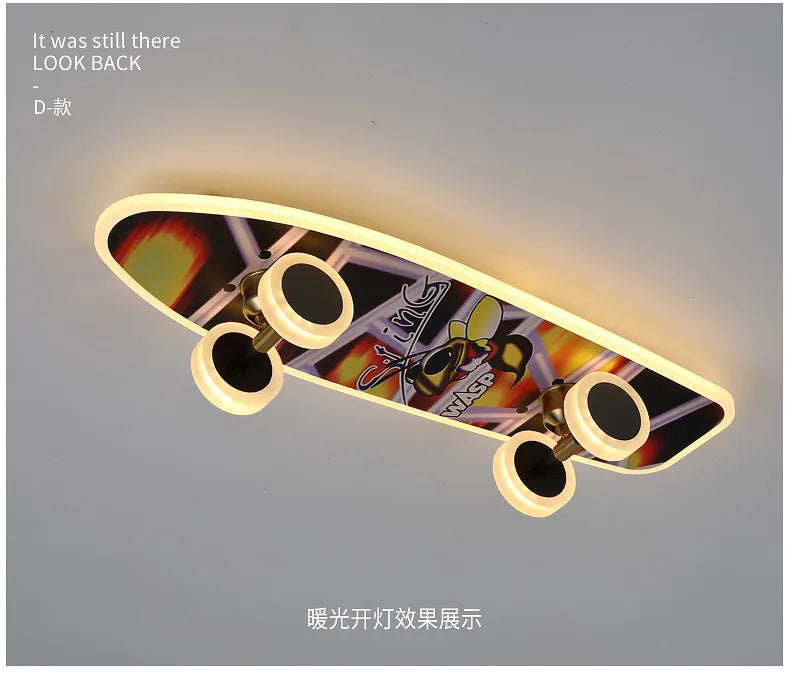 LED Skateboard Ceiling Light