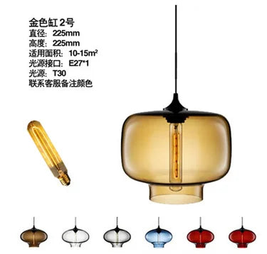 Pendant Lights Multicolored Glass