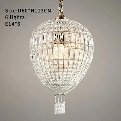 DecorBites™ French Balloon Crystal Pendant Lights for Luxury Home Decor