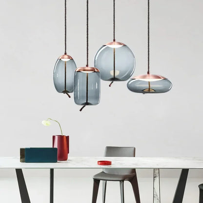 DecorBites™ Glass Knot Pendant Chandelier Light for Bedroom Kitchen Dining Room