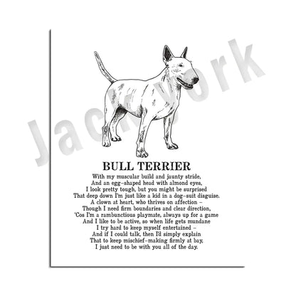 DecorBites™ Dog Breeds Poster: Chinese Crested, Chesapeake Retriever, Brussels Griffon, + More