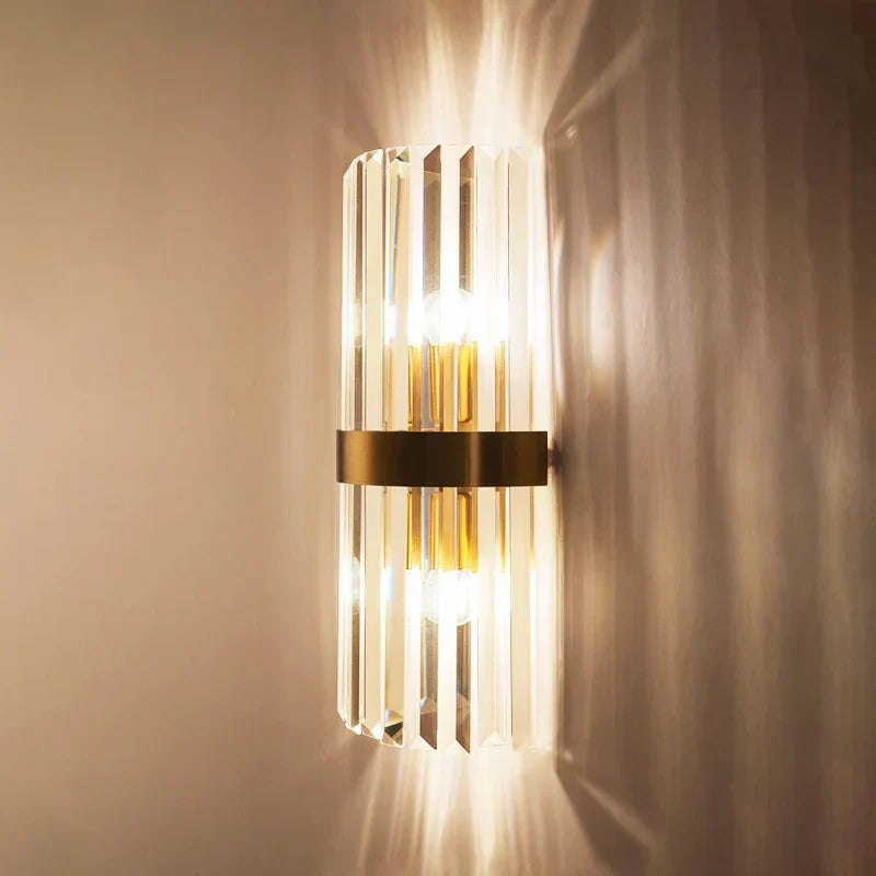 DecorBites™ Crystal Gold LED Wall Sconce, Modern Nordic Bedroom Lighting Fixture