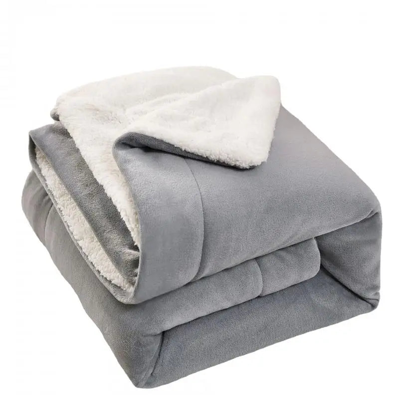 DecorBites™ Cozy Sherpa Twin Blanket - Reversible Fleece and Velvet Plush Warm Winter Bed Throw