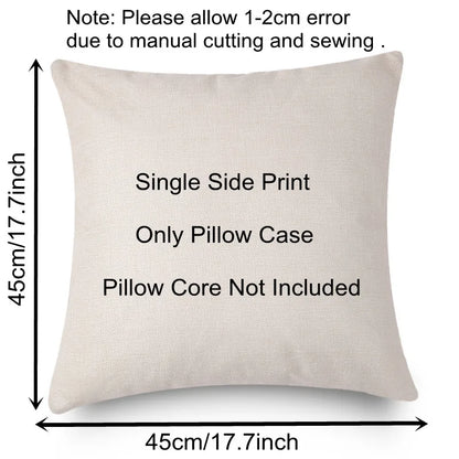 DecorBites™ Easter Bunny Rabbit Linen Cushion Cover 45x45cm - Flower Print Festival Pillowcase
