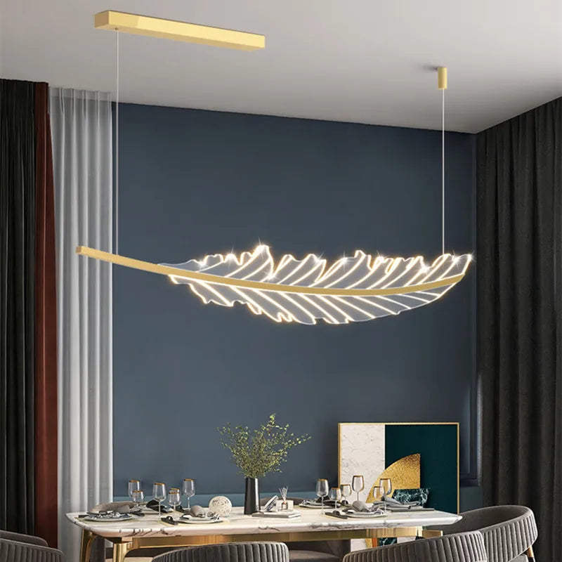 Golden Leaf Chandelier