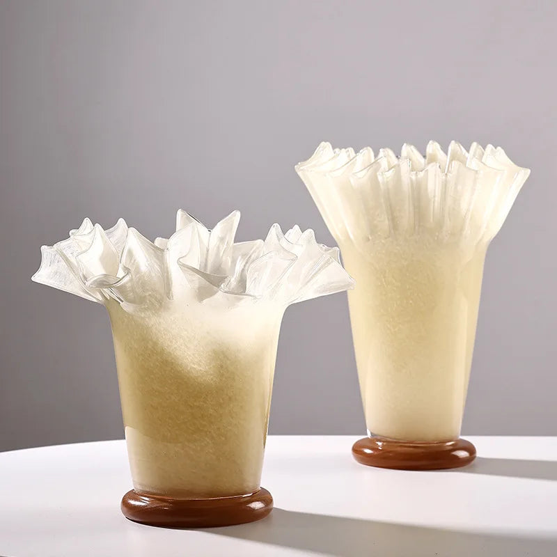 Crystal Lotus Glass Vase