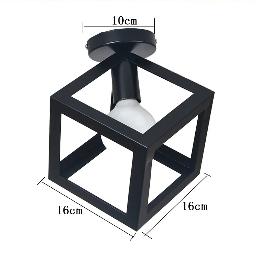 DecorBites™ Industrial LED Ceiling Light: Modern Retro Loft Plafonniers for Living Room Kitchen Cage Home Decor