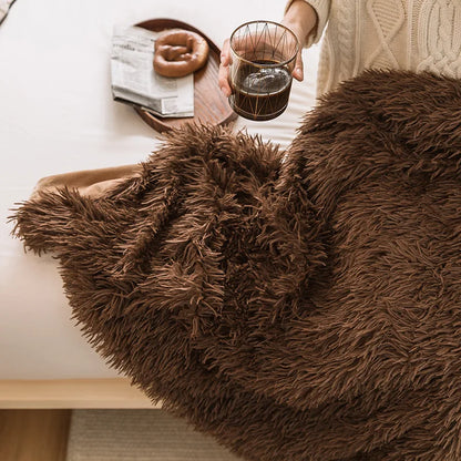 DecorBites™ Cozy Faux Fur Throw Blanket for All Seasons