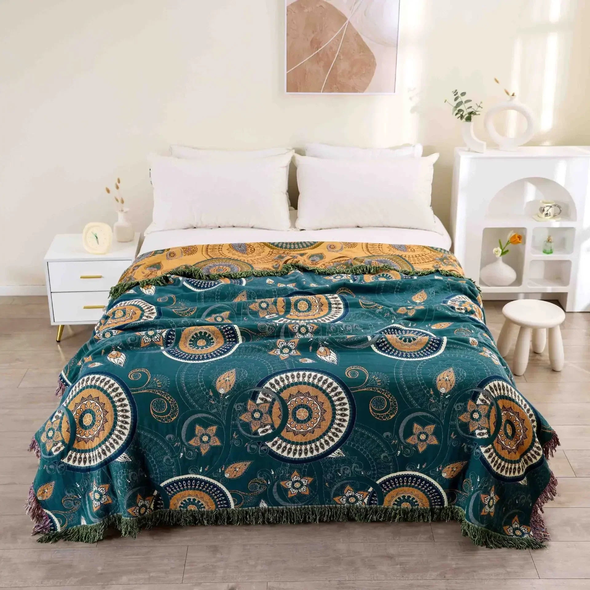 Cotton Double-Sided Throw