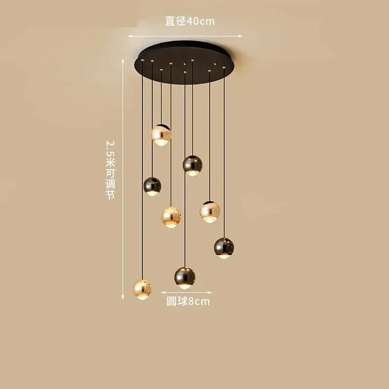Gold Ball Crystal Chandelier