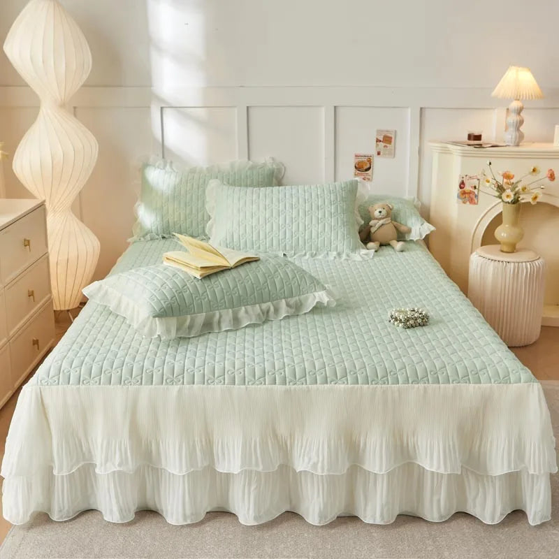 Cooling Ruffles Bed Skirt Set