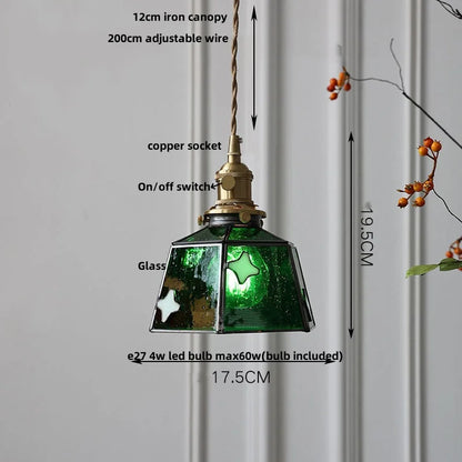 DecorBites™ Gray Glass LED Pendant Light Fixture with Adjustable Hang Lamp