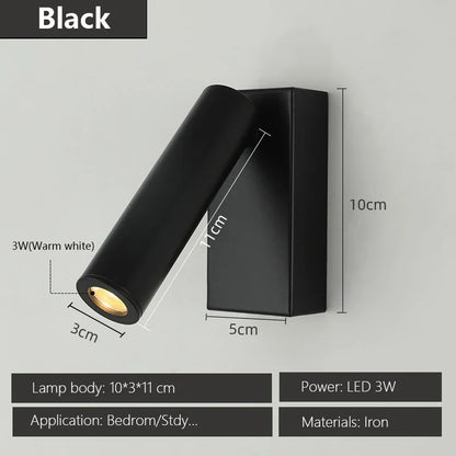 DecorBites™ Adjustable Angle LED Wall Lamp for Bedside Reading & Bedroom Ambiance