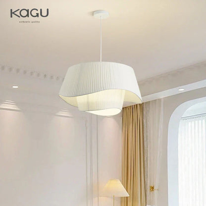 DecorBites™ Cream Fabric Chandelier: Retro Nordic Attic Light for Bedroom, Living Room, Dining Room