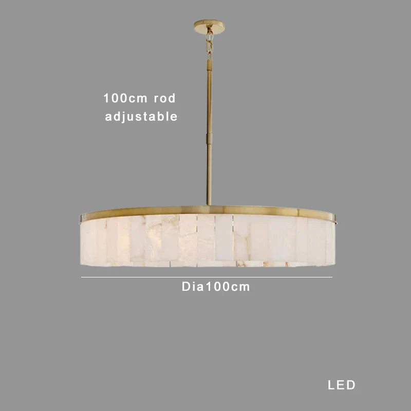 DecorBites™ Gold Marble Ceiling Pendant Light Round Elegant Luxury Hanging Lamp