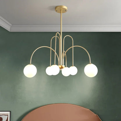 DecorBites™ Glass Ball Pendant Chandelier with LED for Dining Living Bar Kitchen Island