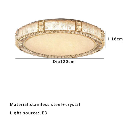 DecorBites™ Crystal Glass Luxury Ceiling Chandelier - Gold LED Home Decor
