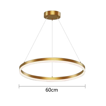 DecorBites™ Gold Ring Pendant Lights Circle Acrylic LED Ceiling Lamp