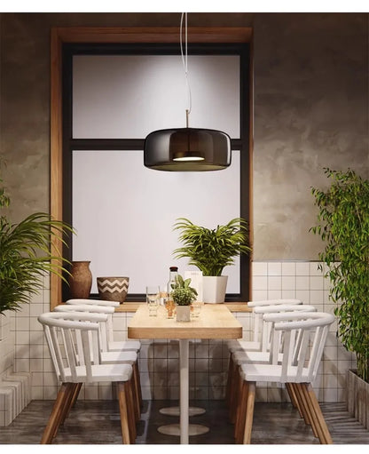Nordic restaurant pendant light, modern luxury bar counter, coffee shop bedside single head glass artistic lighting fixture