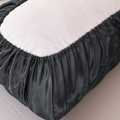 DecorBites™ Imitation Silk Elastic Band Pillowcase Queen King Size Smooth Satin Luxury Bedding